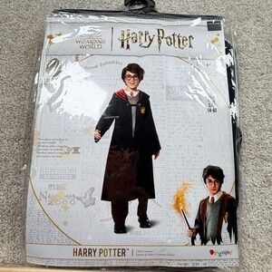 Harry Potter Disguise Child Costume Gryffindor Hooded Robe Shirt Front Kids 4-6